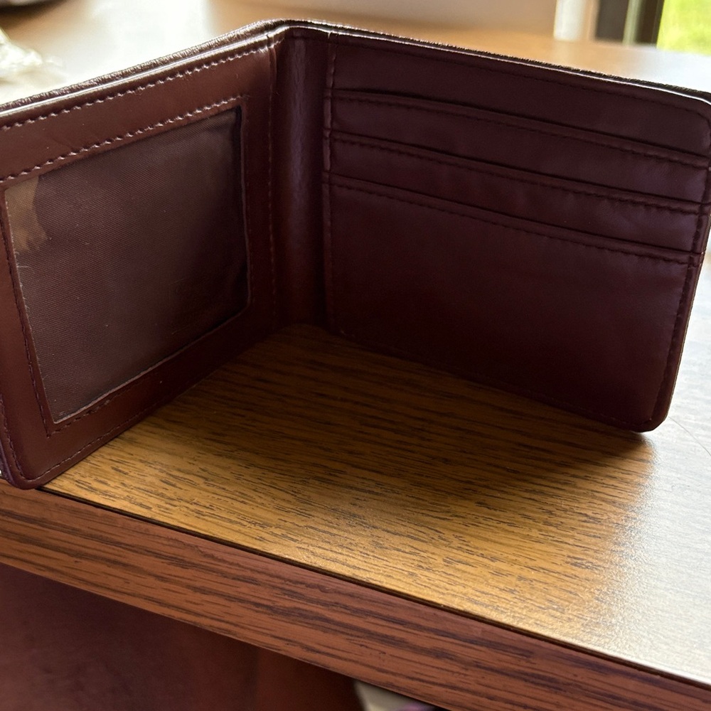 Avon Rich Brown Leather Money Clip